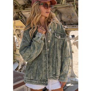71478 POL Studded Corduroy Jacket